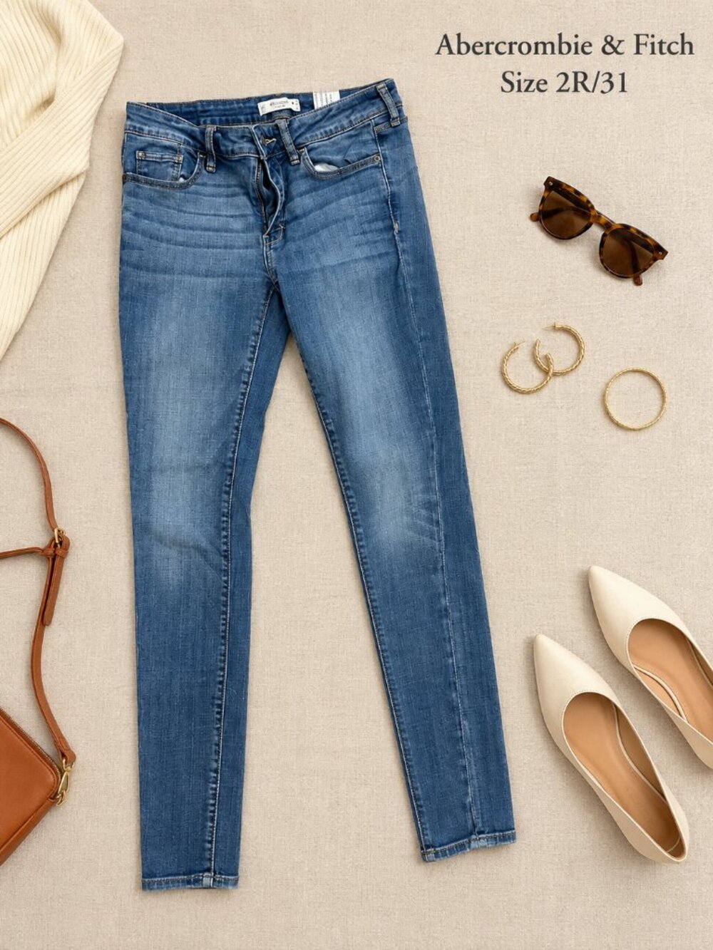 Abercrombie and Fitch New York 2R/31 Skinny Women's Blue Jeans